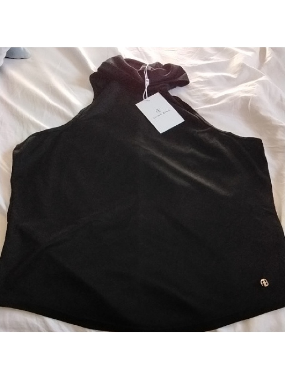 🌺SALE🌺 Anine Bing Black NWT Jennie Top Size Large - Picture 6 of 11